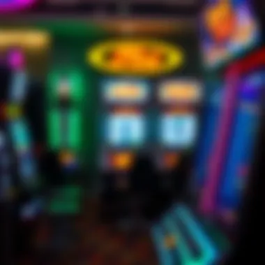 Modern electronic slot machine with LED lights