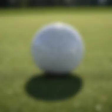 Close-up of a golf ball on the green