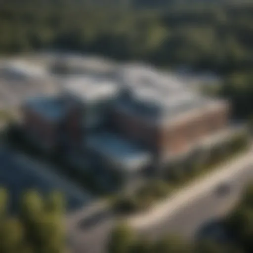 Aerial view of Betrivers Virginia headquarters showcasing its modern architecture