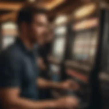 A player engaged with the Buffalo slot machine