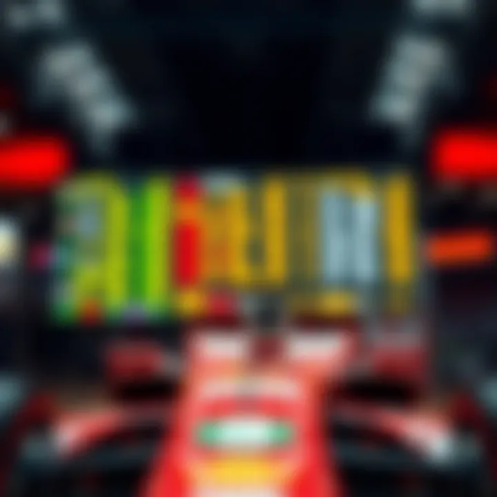 Betting odds displayed on a digital screen