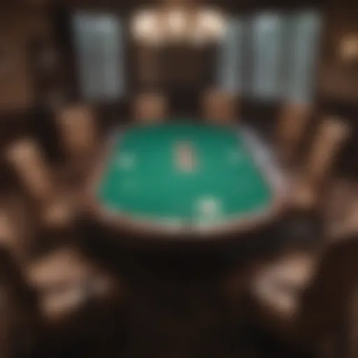 Layout of a Texas Hold 'Em Poker table