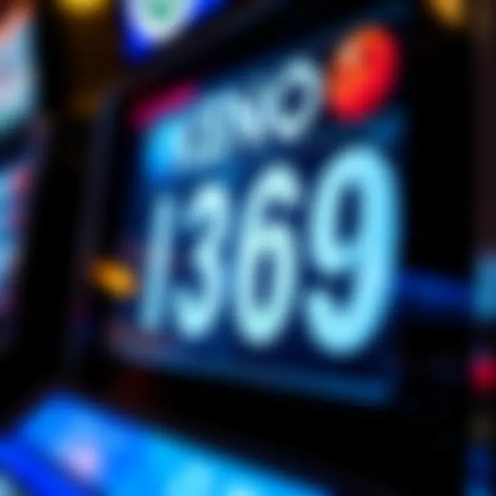 Winning Numbers on the Keno Board A close-up of a digital Keno board displaying the latest winning numbers.