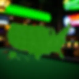 Map highlighting states with DraftKings Casino legality