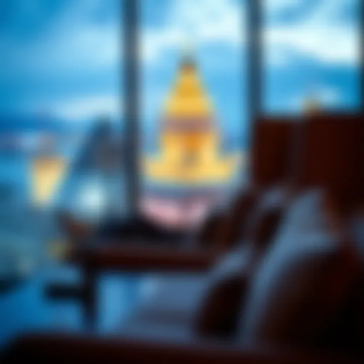 Luxurious hotel amenities with scenic views