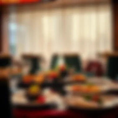 Elegant dining setup with gourmet dishes