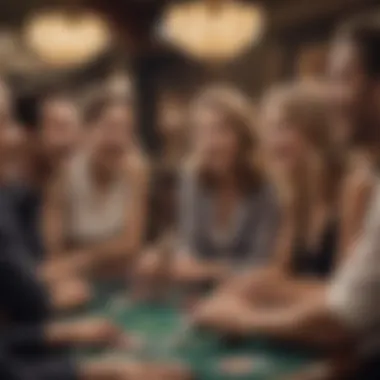 Group of friends laughing and enjoying a game of blackjack