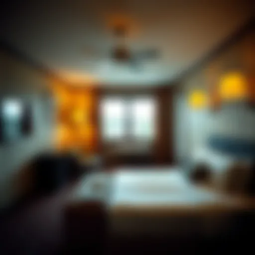 Cozy hotel room with modern amenities