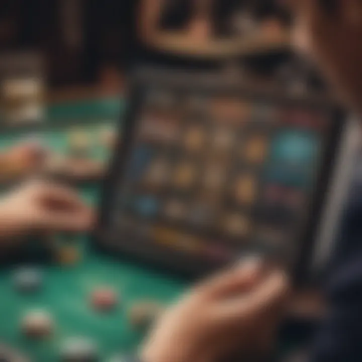 User engaging with a slot game interface