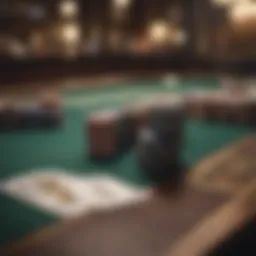 Virtual poker table with chips and cards