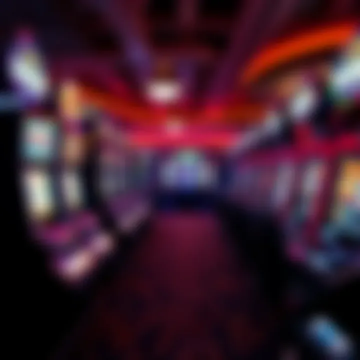 Variety of slot machines lined up in a casino