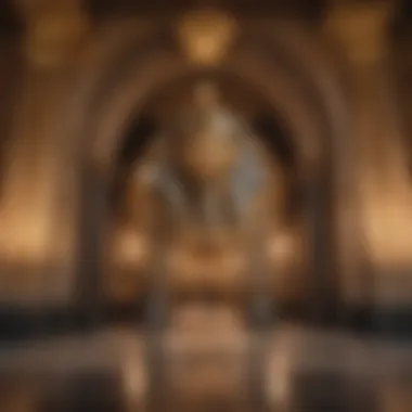 Majestic Entrance of Cleopatra Casino A captivating view of Cleopatra Casino's entrance showcasing its majestic Egyptian architecture.