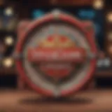 Intricate design of DoubleDown Casino logo