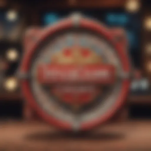 Intricate design of DoubleDown Casino logo