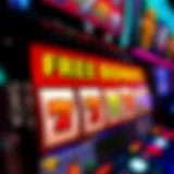Vibrant slot machine display highlighting free bonus features