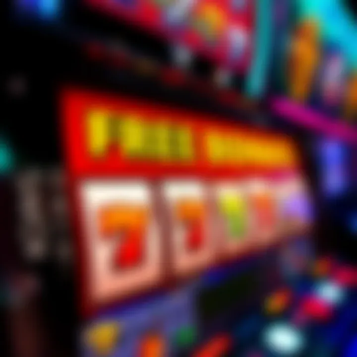 Vibrant slot machine display highlighting free bonus features