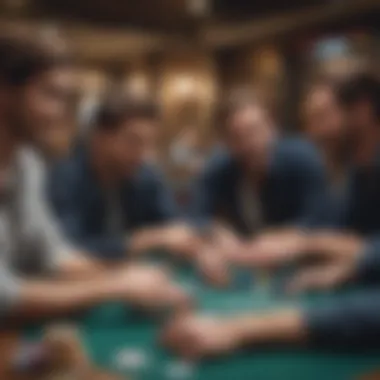 Group of friends enjoying a free poker game