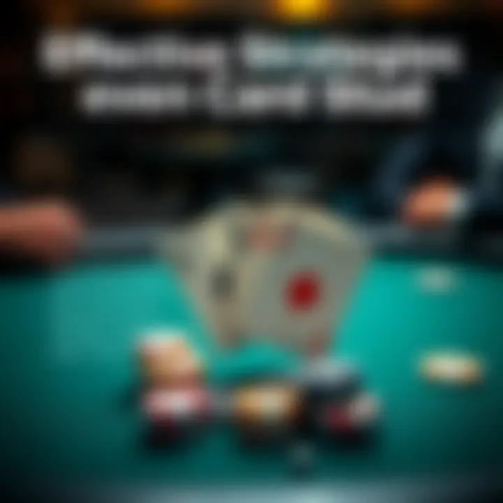 An infographic depicting strategies for winning at Seven Card Stud.