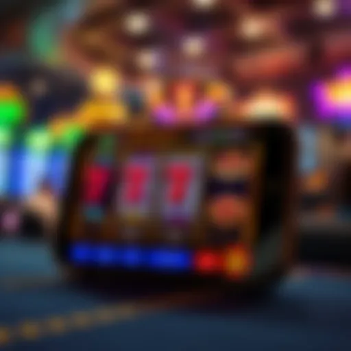 Engaging free slots interface on iPhone