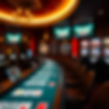 A serene environment emphasizing responsible gaming with resources and tips displayed.