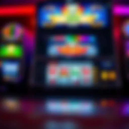 A close-up view of a video poker machine showcasing vibrant graphics and rewarding gameplay.