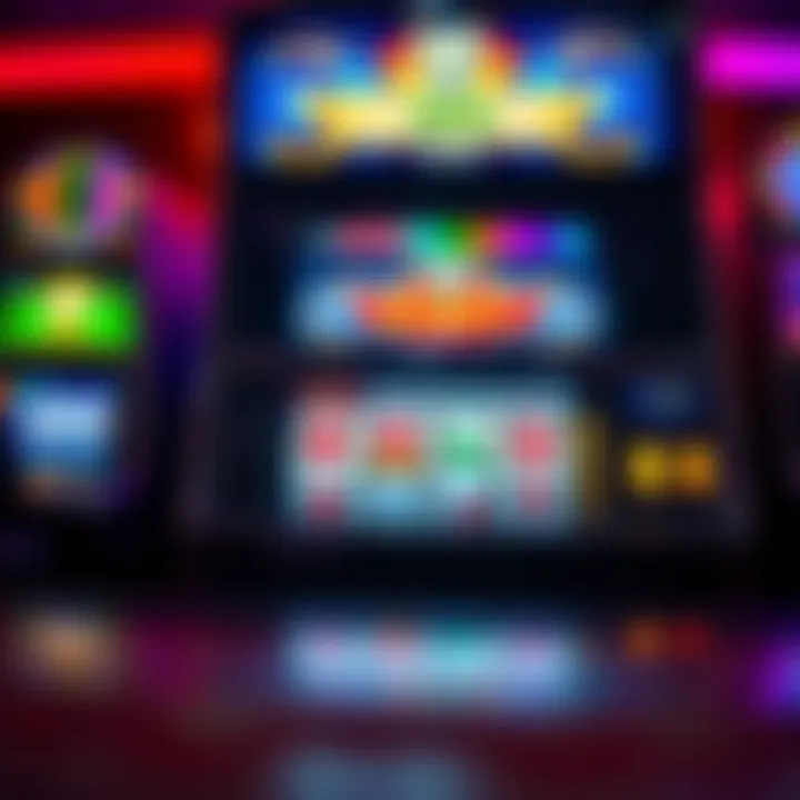 A close-up view of a video poker machine showcasing vibrant graphics and rewarding gameplay.