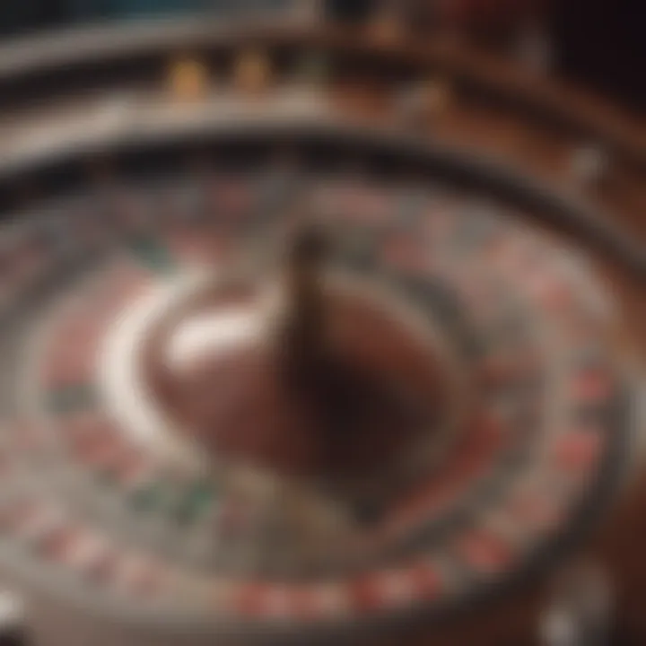 A vibrant roulette wheel spinning in excitement.