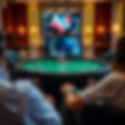 Virtual poker table setup for online gameplay