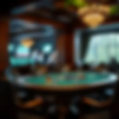 Elegant Poker Table at Emerald Queen Casino Elegant poker table setup at Emerald Queen Casino