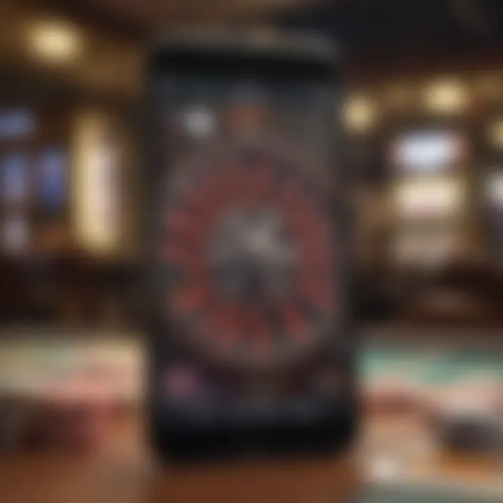 Close-up of a smartphone displaying a successful spin on a slot app