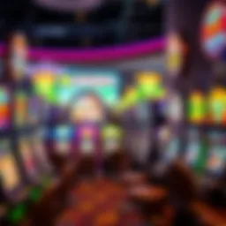 A vibrant array of slot machines with diverse themes and designs