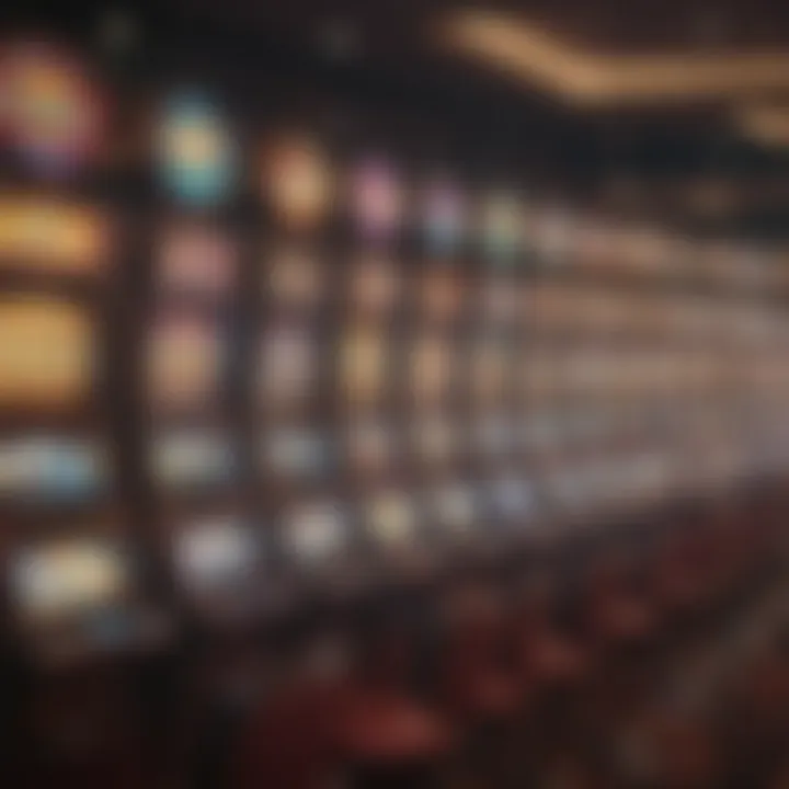 Colorful slot machines in an exciting casino environment