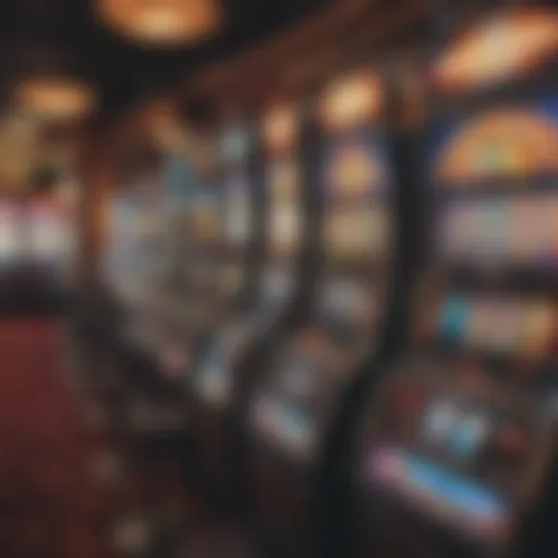 Colorful offline slot machines in a casino