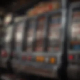 A detailed view of a video poker machine showcasing its unique design.