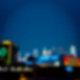 Sydney Skyline with Casino The iconic skyline of Sydney with a prominent casino in view