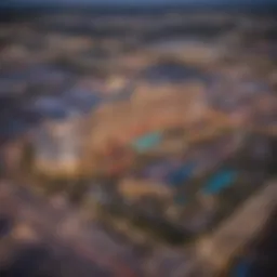 Aerial view of a casino resort near Texas