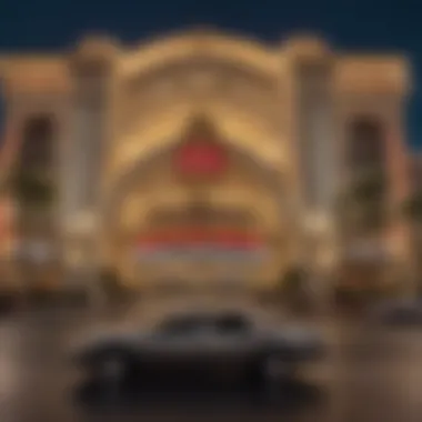 Luxurious Casino Exterior at Night Exterior view of a luxurious Las Vegas casino at night