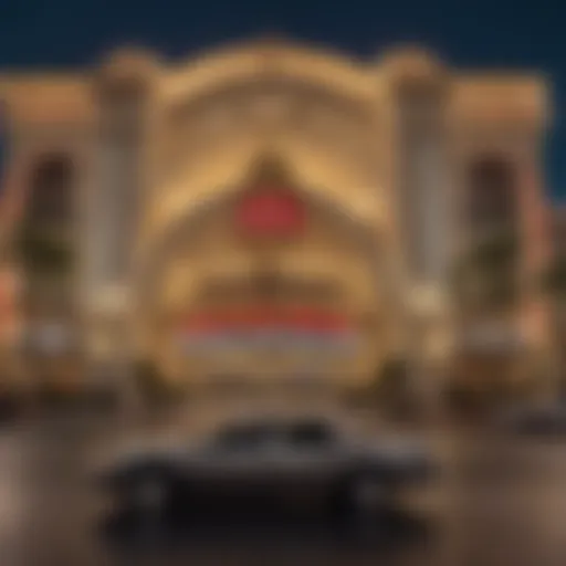 Luxurious Casino Exterior at Night Exterior view of a luxurious Las Vegas casino at night