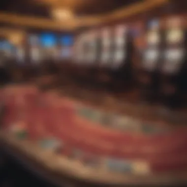 Vibrant Gaming Floor Experience A vibrant gaming floor filled with various gambling tables and slot machines