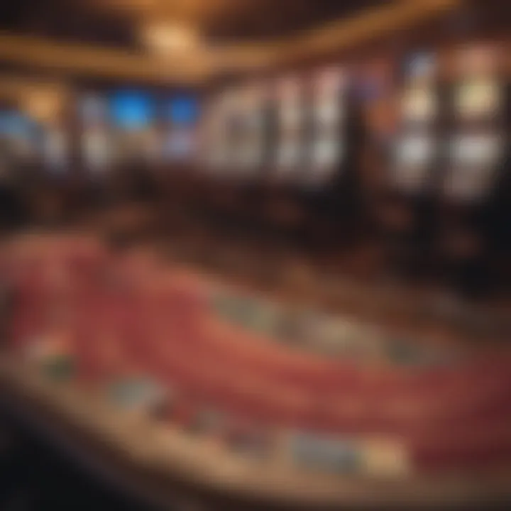 Vibrant Gaming Floor Experience A vibrant gaming floor filled with various gambling tables and slot machines