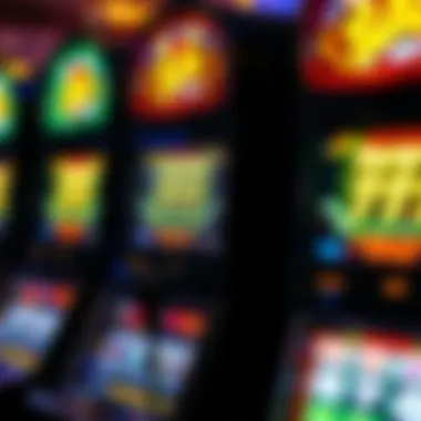 Close-up of advanced slot machine technology with digital displays