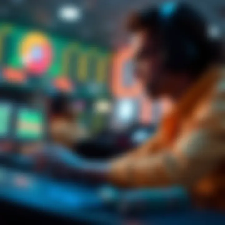 A futuristic depiction of technology influencing online gaming