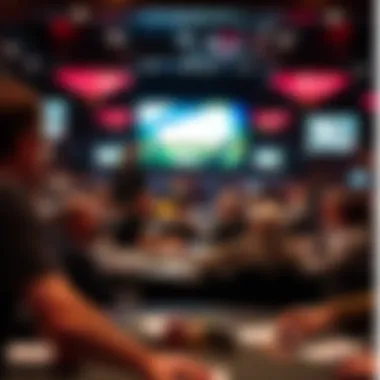 A scenic view of a Michigan poker tournament venue showcasing excitement and engagement.