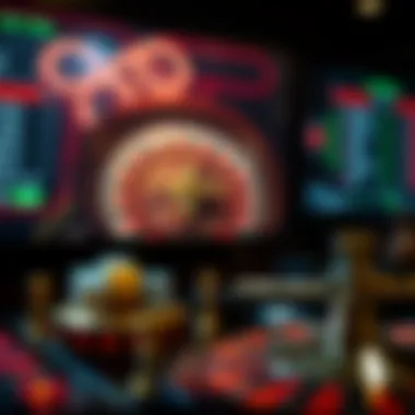 Visual representation of a roulette betting simulator interface