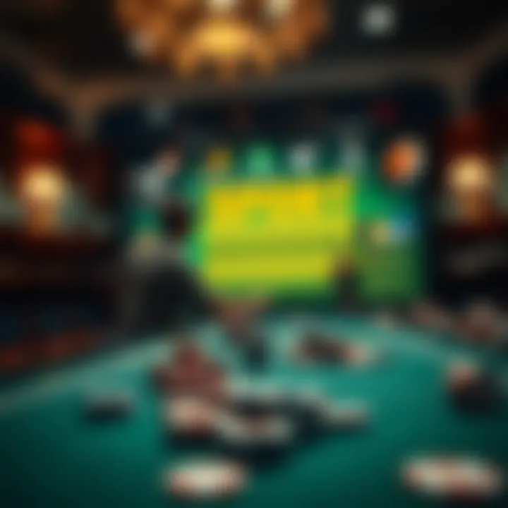 An illustration showcasing various sports icons related to betting.