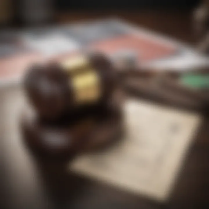 Legal documents and a gavel representing online gambling regulations