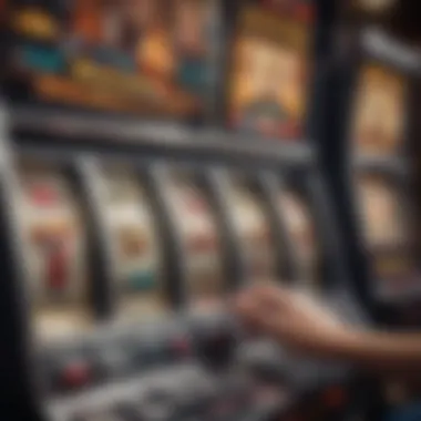 Close-up of engaging gameplay mechanics in action on a slot machine