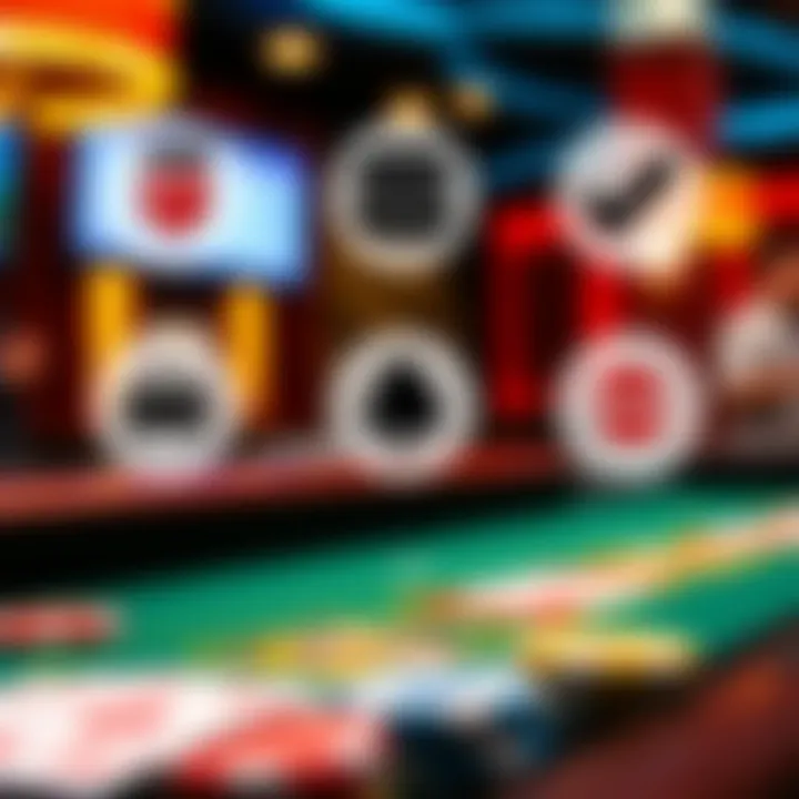 Multiple payment method icons for online gambling