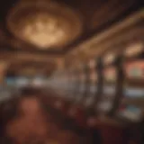 Luxurious casino interior showcasing slot machines
