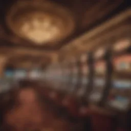 Luxurious casino interior showcasing slot machines